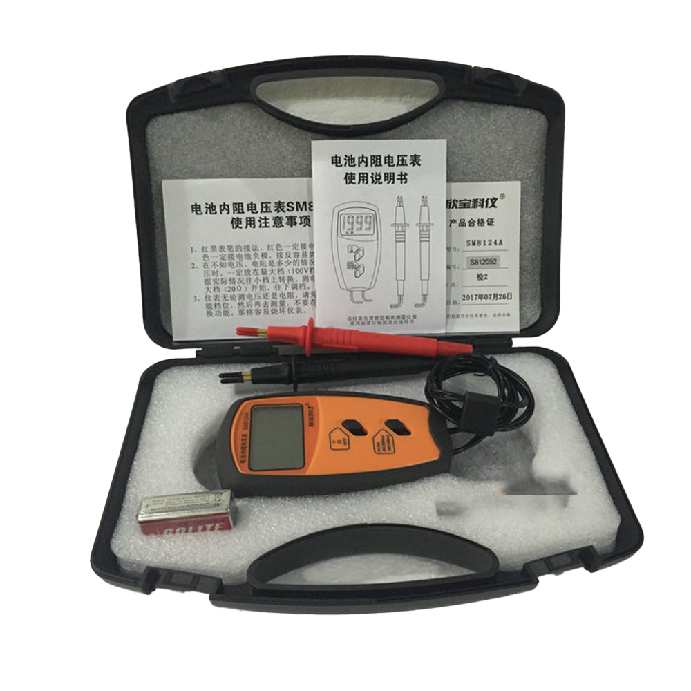 Battery Internal Resistance Tester Four Wire - SM8124A 4선식 휴대용 배터리 내부 저항