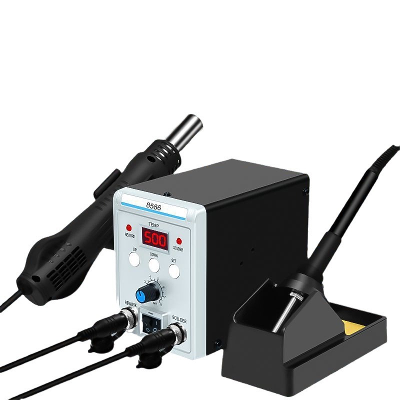 Smd Rework Station Hot Air Soldering 2 In 1 - 8586 2-in-1 리워크 스테이션, 디지털 디스플레이,