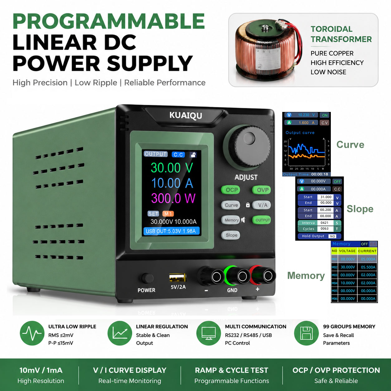 저소음 선형 DC 전원 공급 장치 30V 10A 프로그 - Programmable Linear Dc Power Supply 30V 10A 리뷰 및 가격