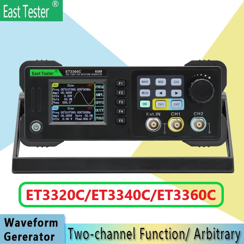 이스트 테스터 미니 듀얼 채널 기능, 임의 파형 발생기 - Dual Channel Arbitrary Waveform Function Generator 60Mhz 리뷰 및 가격
