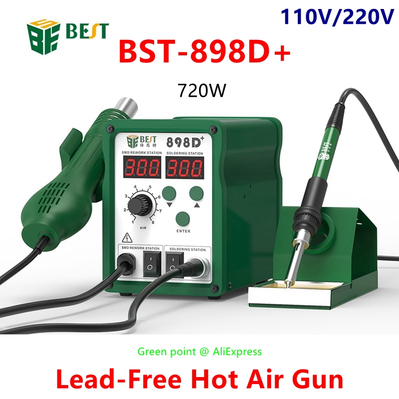 BST-898D + LED 디스플레이 2 in 1 지능 - Smd Rework Station Hot Air Soldering 2 In 1 리뷰 및 가격