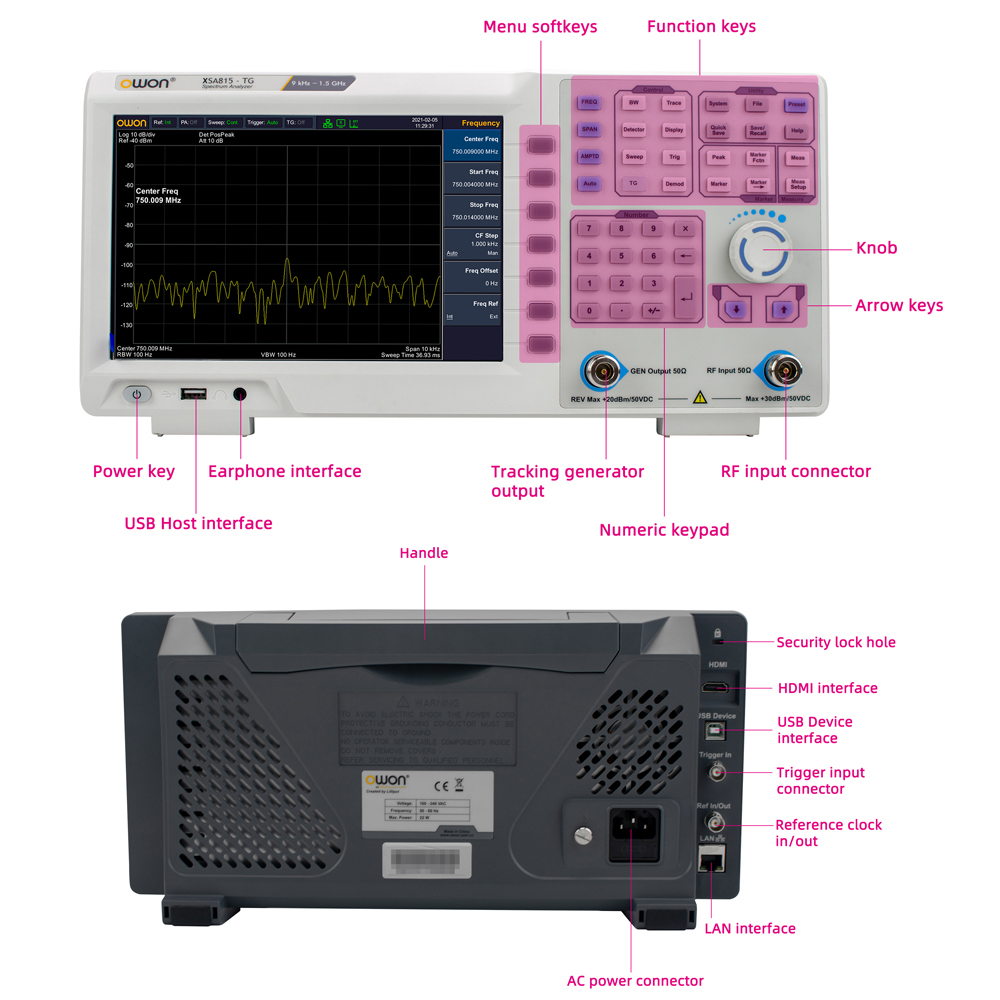 OWON XSA815TG 디지털 스펙트럼 분석기 9인치 - Spectrum Analyzer Tracking Generator 1.5Ghz 리뷰 및 가격