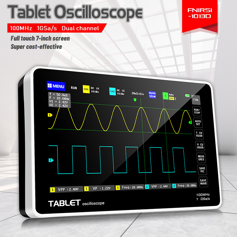 FNIRSI 1013D 듀얼 채널 태블릿 오실로스코프, - Handheld Tablet Oscilloscope Touchscreen 100Mhz 리뷰 및 가격