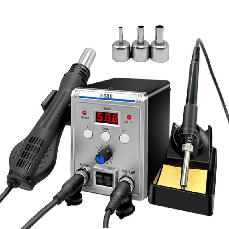 8586 2-in-1 리워크 스테이션, 디지털 디스플레 - Smd Rework Station Hot Air Soldering 2 In 1 리뷰 및 가격